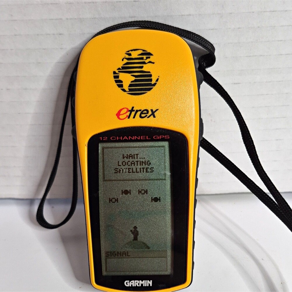 Garmin eTrex 12-Channel Handheld GPS Navigator - Yellow - Vintage Geocaching